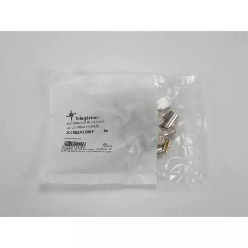 Telegärtner BNC konektor samec na krimpovanie G02 75 Ohm pre RG-59B/U, UG-1789/U, konektor samec, balenie 5 ks J01002A1288Y