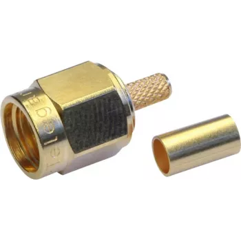 TELEGÄRTNER SMA konektor samec spojka krimp/spájkovanie pre G08 (RD-316) zlatá J01150A0021