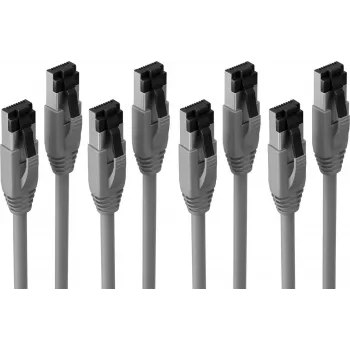 S CONN Maximum Connectivity Basic-S patch kábel Cat. 8.1 F/FTP PIMF LSZH sivá 1,0 m – balenie 4 ks (SC08-41020-4)