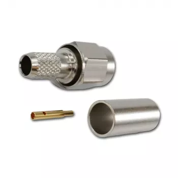 Telegärtner SMA konektor samec rovný 50 Ohm krimp/spájkovanie pre RG-58 RG-142 RG-223 LMR-240 J01150A0049