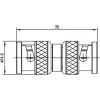 Telegärtner BNC adaptér, BNC konektor samec na BNC konektor samec, 50 Ohm, J01004A0806