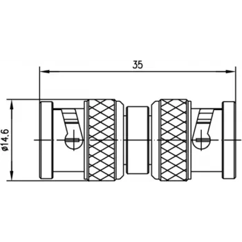 Telegärtner BNC adaptér, BNC konektor samec na BNC konektor samec, 50 Ohm, J01004A0806