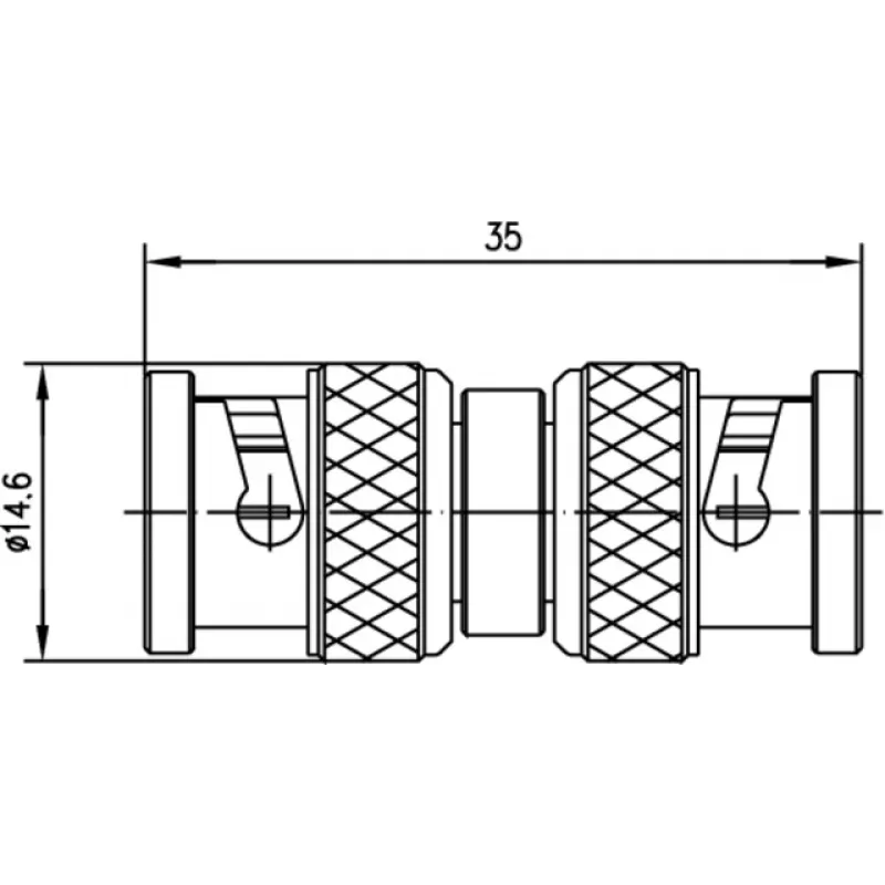Telegärtner BNC adaptér, BNC konektor samec na BNC konektor samec, 50 Ohm, J01004A0806