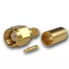 Telegärtner SMA káblový konektor samec crimp/spájkovaný G01, RG-58C/U, zlatá, 1 ks (J01150A0041Z)
