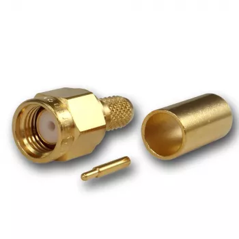Telegärtner SMA káblový konektor krimp/spájka G01, RG-58C/U, zlatý, 1 kus (J01150A0041Z)