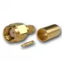Telegärtner SMA káblový konektor krimp/spájka G01, RG-58C/U, zlatý, 1 kus (J01150A0041Z)