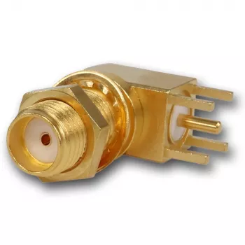 Telegärtner SMA uhlová zásuvka na zabudovanie, 50 Ohm, pozlátená, Z25/Z55 J01151A0201Z