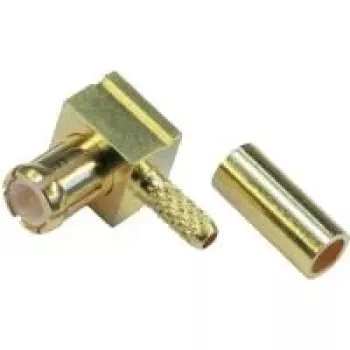 Telegärtner MCX uhlový crimp konektor samec, 50 Ohm, pozlátený vnútorný vodič