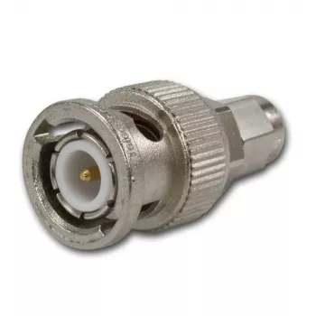 Telegärtner BNC konektor samec na SMA konektor samec koaxiálny adaptér, 50 Ohm, DC-4 GHz, poniklovaná mosadz J01008A0018