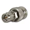 Telegärtner BNC konektor samec na SMA konektor samec koaxiálny adaptér, 50 Ohm, DC-4 GHz, poniklovaná mosadz J01008A0018