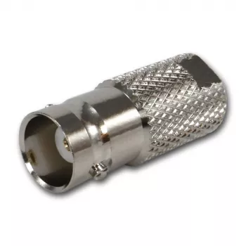 TELEGÄRTNER J01008F0068 BNC zásuvka na FME konektor samec koaxiálny adaptér, 50 Ohm, rovný, poniklovaná mosadz