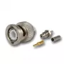 Telegärtner BNC konektor samec krimpovací 50 Ohm pre RG-178 B/U, rovný, niklovaný/zlatý, 1 ks