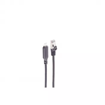 SHIVERPEAKS USB-C na RJ45 gigabit ethernet adaptérový kábel, hliník, čierna, 1m (BS14-51025)