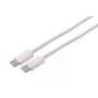 S CONN MAXIMUM CONNECTIVITY USB-C nabíjací kábel, 2.0, 60W, biela, textil, 1,5m (14-21156)