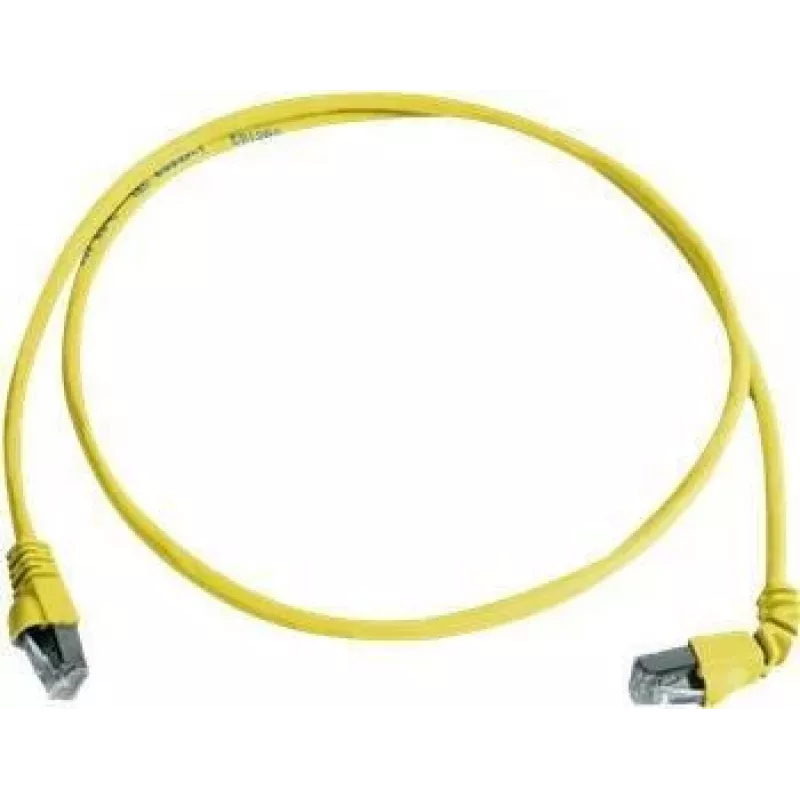 Telegärtner 100008019 CAT 6a S/FTP patch kábel, RJ45, 1 m, žltá, LSZH, samozhášavý