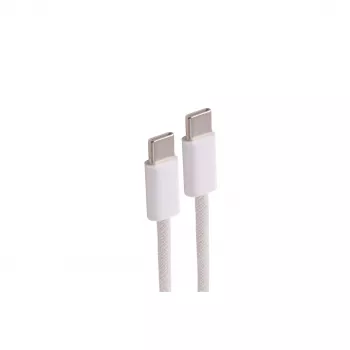 SHIVERPEAKS USB-C nabíjací kábel, USB 2.0, 60W, biely, pletený textil, 0,5m (BS14-21016)
