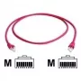 TELEGÄRTNER RJ45 Crossover sieťový patch kábel CAT 6A S/FTP 0,5m červený bezhalogénový samozhášavý L00000A0118