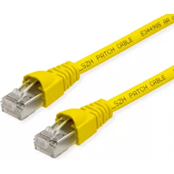 TELEGÄRTNER TEGA Cat.6A S/FTP patch kábel, RJ45, LSZH, žltý, 2,5 m L00002A0213