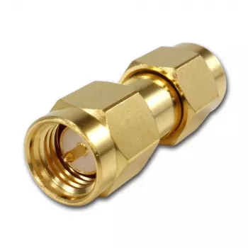 TELEGÄRTNER SMA konektor samec na SMA konektor samec koaxiálny adaptér, 50 Ohm, DC-18 GHz, pozlátená mosadz