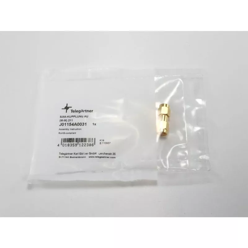 Telegärtner 100024793 koaxiálny adaptér SMA samec na SMA samec