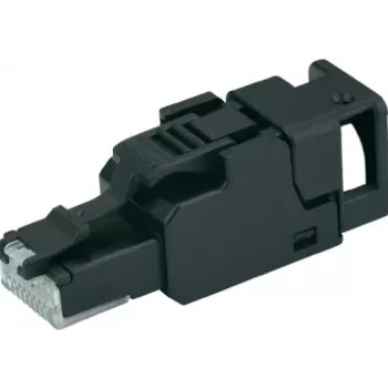 TELEGÄRTNER UFP8 RJ45 konektor samec na mieste montovateľný, Cat 6a, netienený, bez nástroja IDC, s ochranou proti zlomeniu J00026A3000