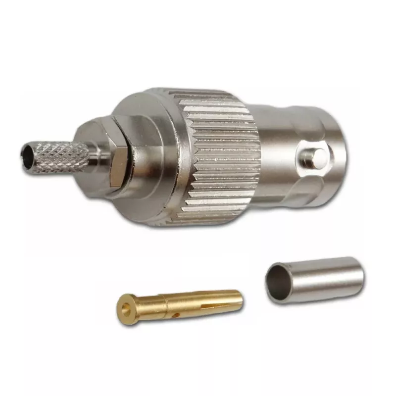 Telegärtner BNC káblový konektor samica crimp G04 75 Ohm pre RG-179B/U, balenie 5 ks J01003B0021