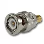 TELEGÄRTNER koaxiálny adaptér BNC konektor samec na SMB konektor samica, 50 Ohm, rovný, poniklovaná mosadz J01008F0030