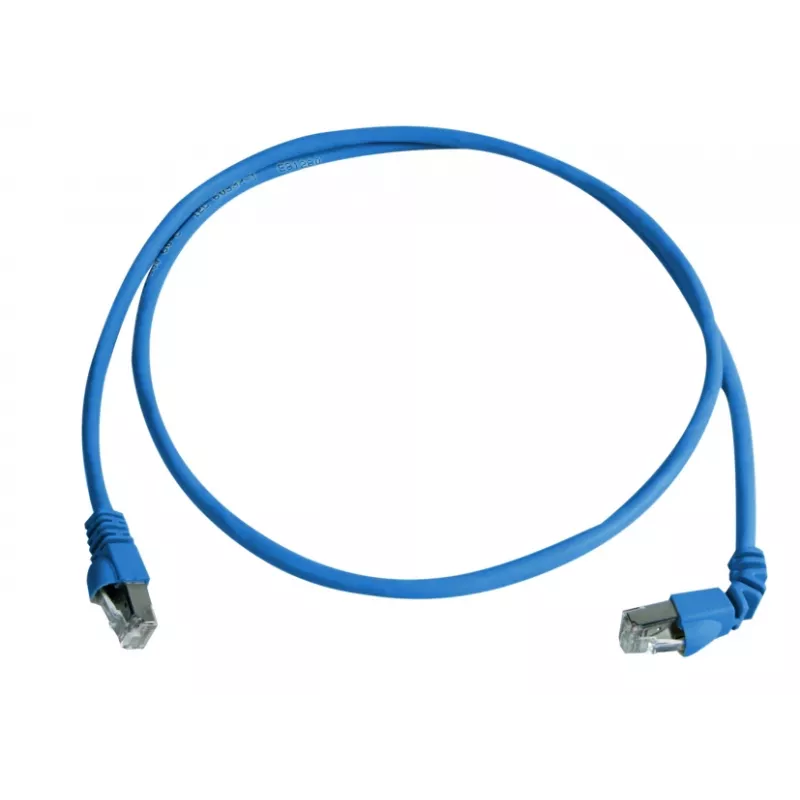 Telegärtner 100008016 CAT 6a S/FTP patch kábel, RJ45, 0,5 m, modrá, LSZH, 10 Gbps