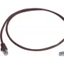 Telegärtner 100008014 RJ45 prepojovací kábel, CAT 6a S/FTP, 0,5 m, spomaľujúci horenie, s ochranou proti ohybu, červený