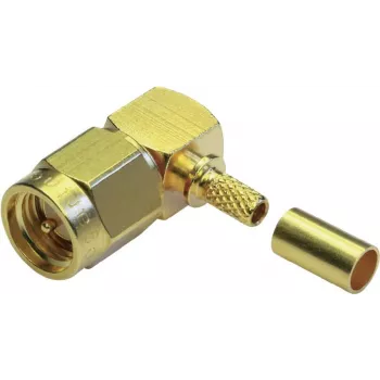 TELEGÄRTNER SMA zahnutý crimp konektor samec pre RG-58 C/U, zlatý, balenie 5 ks J01150A0091