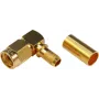 TELEGÄRTNER SMA Reverse Plug konektor, zahnutý, 50 Ohm, crimp/spájanie, pozlátený, J01150R0031