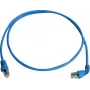 Telegärtner Cat 6A S/FTP patch kábel, PiMF, modrý, 2,0 m, jeden koniec zahnutý L00001A0159