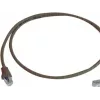 Telegärtner Cat 6A S/FTP patch kábel, PiMF, modrý, 2,0 m, jeden koniec zahnutý L00001A0159