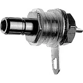Telegärtner SMB zásuvka konektor, zabudovacia, 50 Ohm, zlatá/niklom pokovovaná, spájkovaný vývod J01160A0271