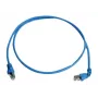 Telegärtner L00002A0177 prepojovací kábel, Cat 6A S/FTP PiMF, 3,0 m, jednostranný 90° uhlový konektor, 10 Gbit/s, bezhalogénový, modrý