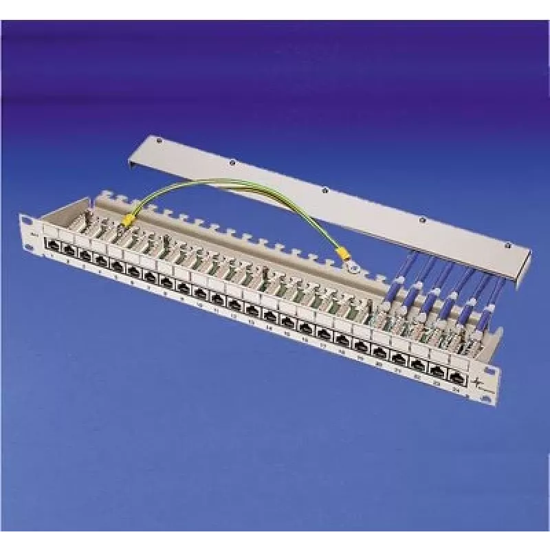 TELEGÄRTNER MPP16-HS 16-portový modulárny patch panel, 1U, svetlosivý RAL 7035 J02022A0050