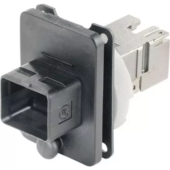 TELEGÄRTNER J80020A0005 RJ45 prírubová zásuvka spojovacia sada variant 4, 8P8C, Cat.6A, tienený, čierny