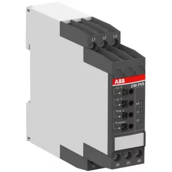 ABB CM trojfázové monitorovacie relé, 2 prepínače, 300-500 V AC, 0,1-30 s 1SVR730794R3300