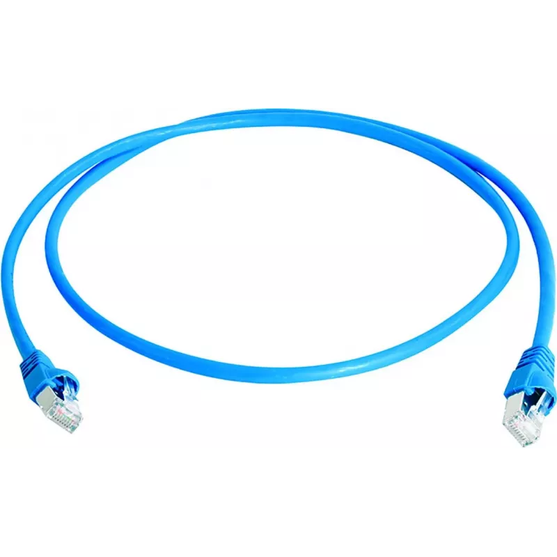 TELEGÄRTNER Cat.6A S/FTP LSZH patch kábel, 2m, modrý, RJ45, EIA/TIA 568B L00001A0289