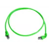 Telegärtner MP8 FS 500 Cat6a SFTP patch kábel RJ45 7,5m zelený L00004A0111