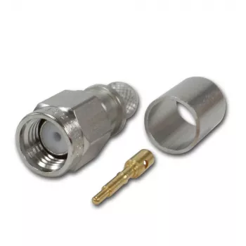 Telegärtner SMA rovný konektor samec crimp G30 (1,5/3,8), H 155, Low Loss 1,4/3,8 crimp/crimp koaxiálny konektor J01150A0618