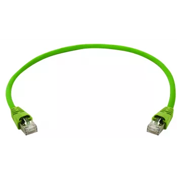 Telegärtner 100008108 CAT 6a SF/UTP patch kábel, RJ45, 0,5 m, zelený