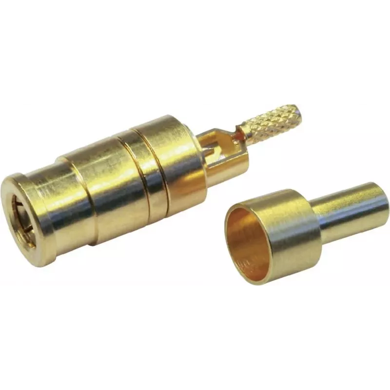 Telegärtner SMB konektor samica PCB, rovný, 50 Ohm, pozlátený