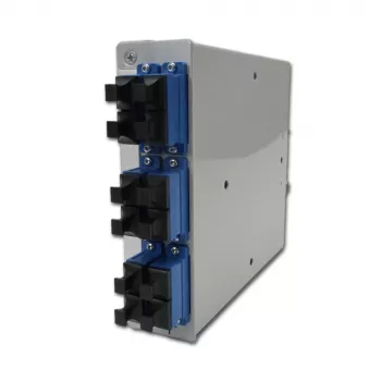 Telegärtner STX DIN-lištový optický rozdeľovač, 6x SC duplex singlemode, 12-vláknová spájacia kazeta, pigtaily, pripravené na spájanie H82050E0002