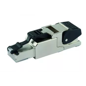 Telegärtner J00026A2113 RJ45 Cat.6A konektor pre montáž v teréne, tienený, IP67, nehrdzavejúca oceľ, čierny