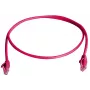 Telegärtner 100009033 RJ45 patch kábel, CAT 6, 10,0 m, červený, nehorľavý, s ochranou proti zlomeniu