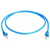 TELEGÄRTNER 100008091 RJ45 patch kábel, CAT 6a S/FTP, modrý, nehorľavý, s ochranou proti zlomeniu, 1 m