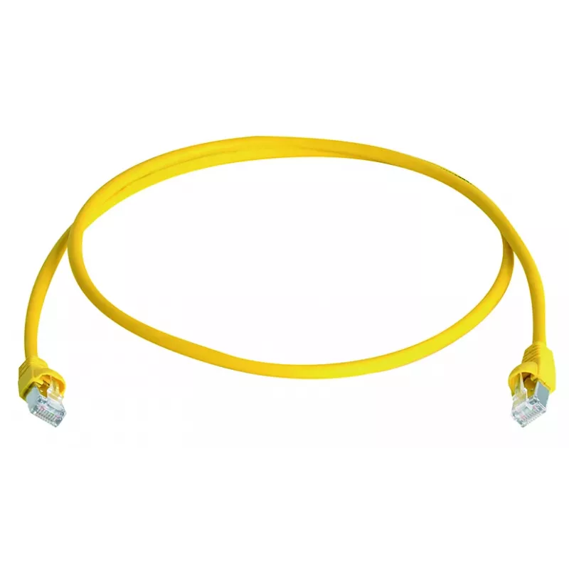 TELEGÄRTNER TEGA Cat.6A S/FTP patch kábel, 4m, žltý, LSZH L00003A0185
