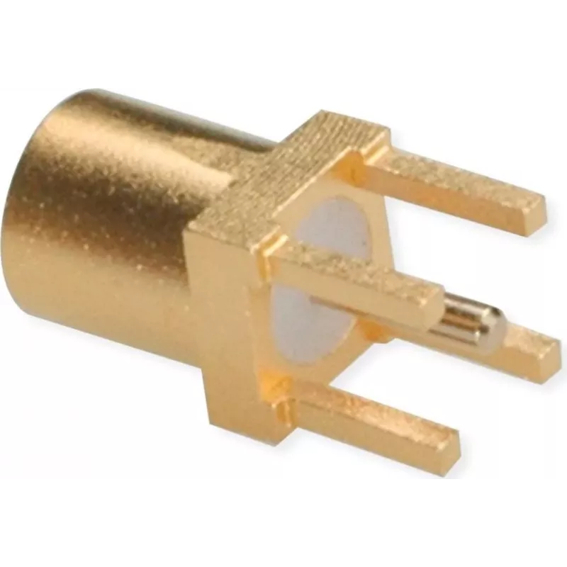 TELEGÄRTNER MMCX PCB konektor samica, rovný, 50 Ohm, pozlátený, balenie 5 ks (J01341A0161)