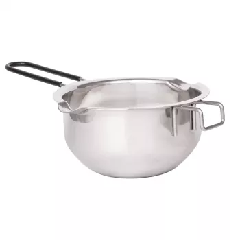 Lurch nerezová Bain-Marie miska na topenie, strieborná, 11 cm priemer, 350 ml, s výlevkou a hákom na hrniec (70276)